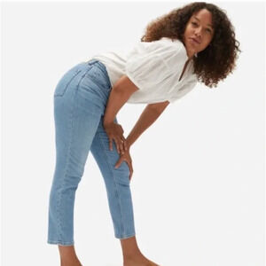 Everlane Curvy Cheeky Jeans 25 Light Wash High Rise Straight Leg 90s Crop Ankle